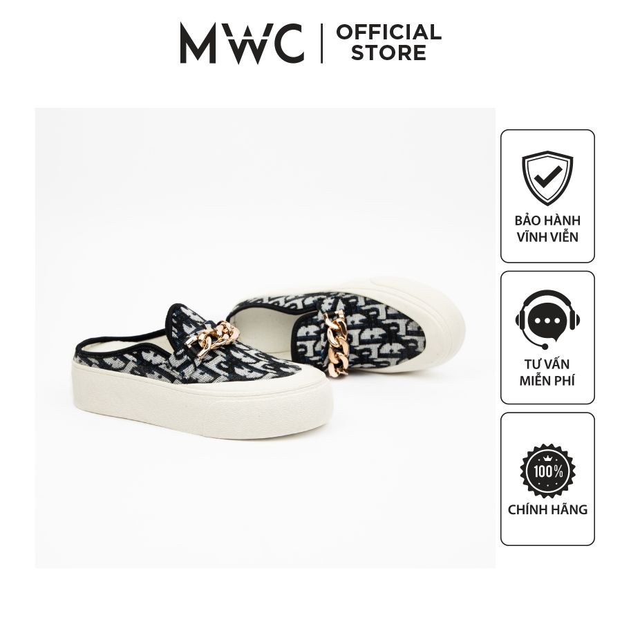 Giày MWC 0610 - Giày Sục Thể Thao Nữ, Sục Thể Thao Phối Xích Đế Bánh Mì