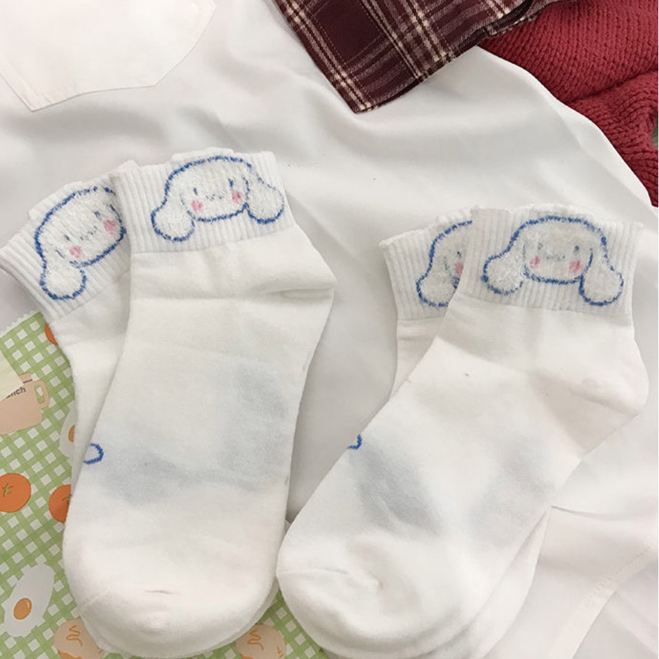 Vớ cổ lửng/ Tất cổ lửng họa tiết chú cún Cinnamoroll Mua Tất nữ (muatatshop)