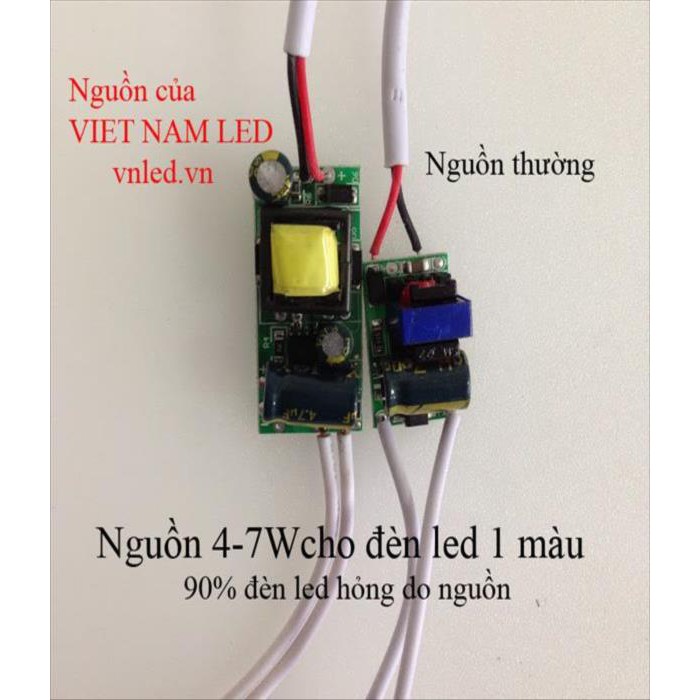 Nguồn đèn led âm trần, đèn downlight âm trần 4W đến 7W 1 màu