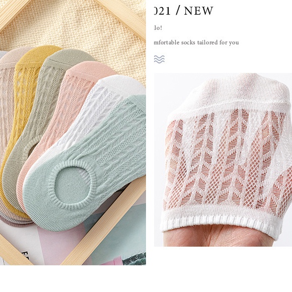 Tất Vớ Nữ Nửa Bàn Lưới Style Nhật Bản - Màu Ngẫu Nhiên