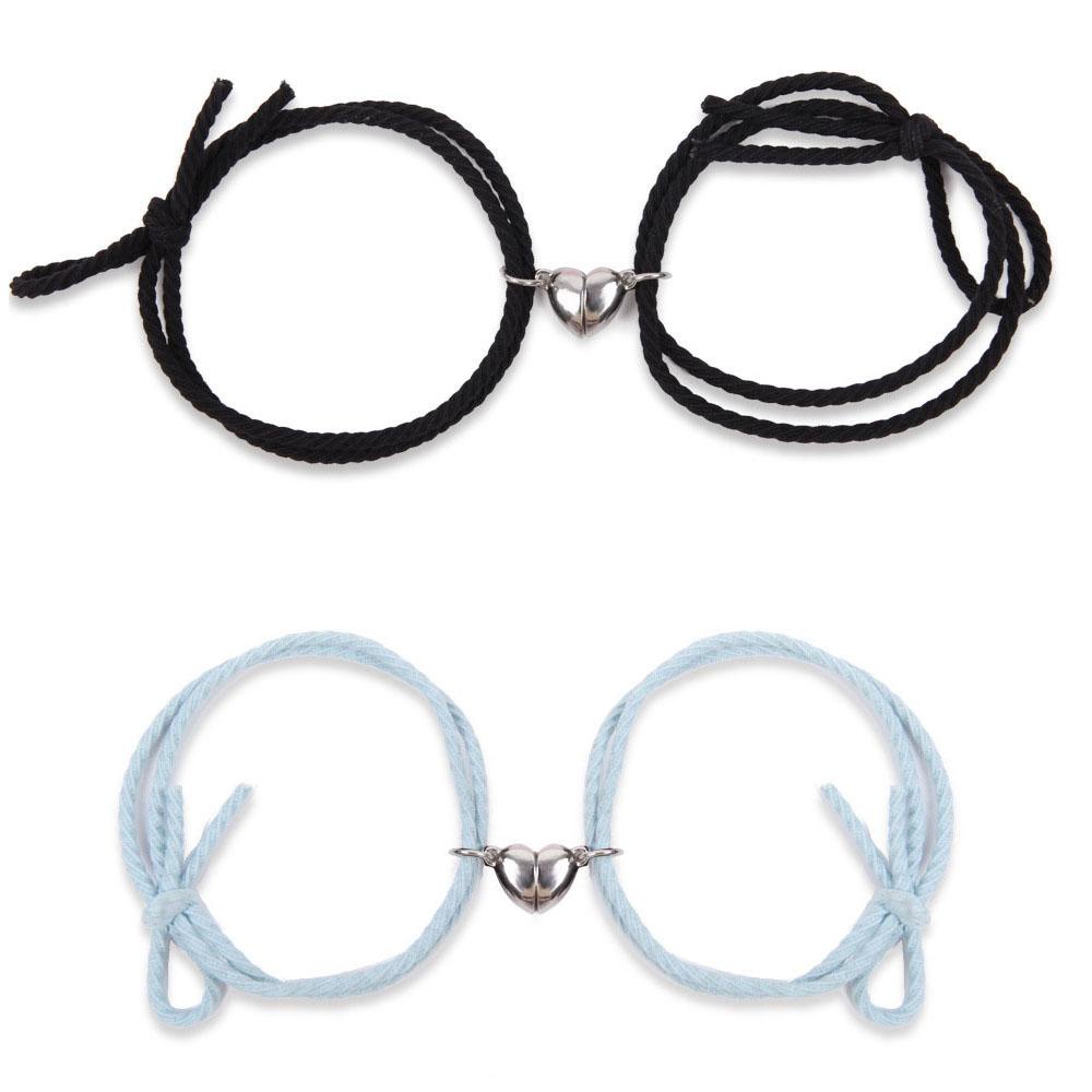 Set 2 Vòng Tay Cặp Đôi Bằng Thép Không Gỉ Quyến Rũ