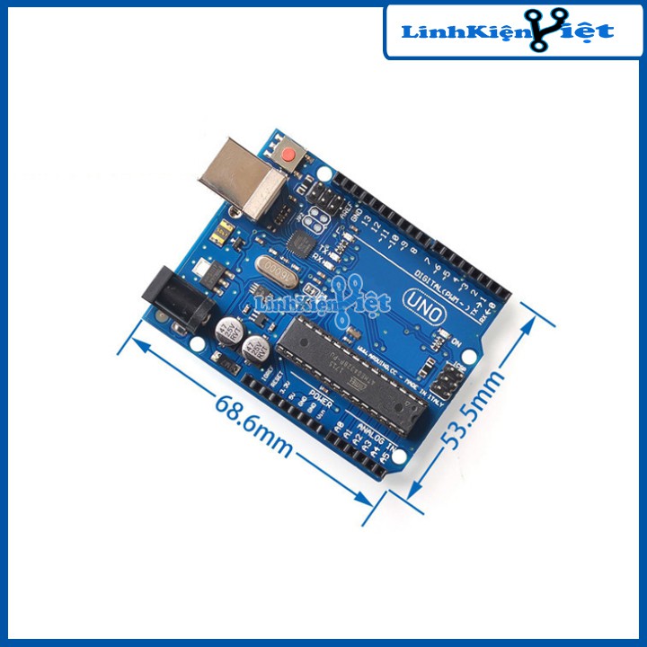 Chíp Cắm - Tặng Dây Kết Nối - KIT Arduino Uno R3 - Atmega 328P