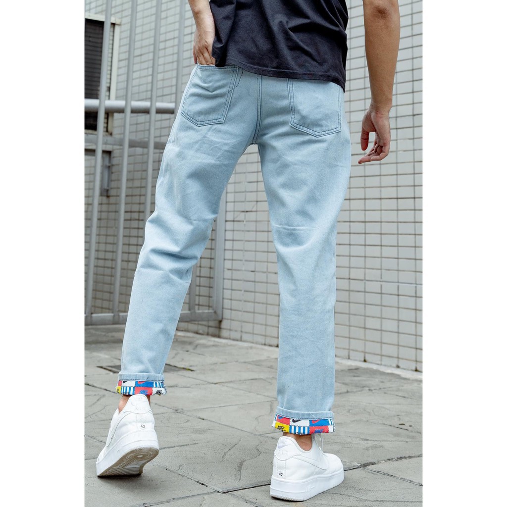 Mẫu quần nam baggy jean, ống suông rộng, “IN HOẠ TIẾT LOGO” các thương hiệu style cá tính-Trend Clothing!