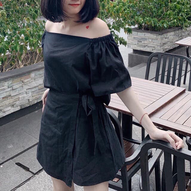 [C112] Set áo trễ vai chân váy thắt nơ điệu đà - Set áo trễ vai cá tính mix chân váy ngắn cạp chun freesize cực xinh | BigBuy360 - bigbuy360.vn