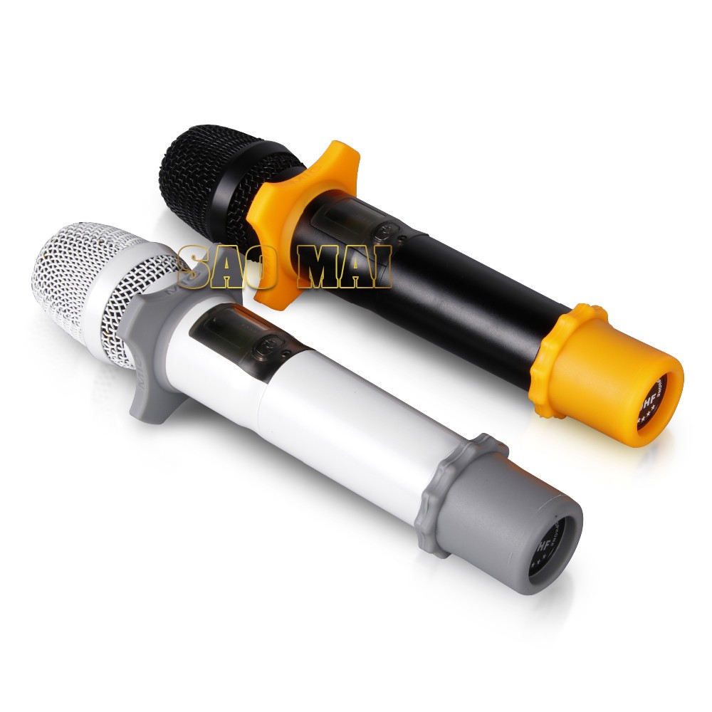 Bộ 4 cái Silicone cao su Chống Trượt Lăn Vòng Micro Cầm Tay Phụ Kiện Cho Karaoke - màu ngẫu nhiên