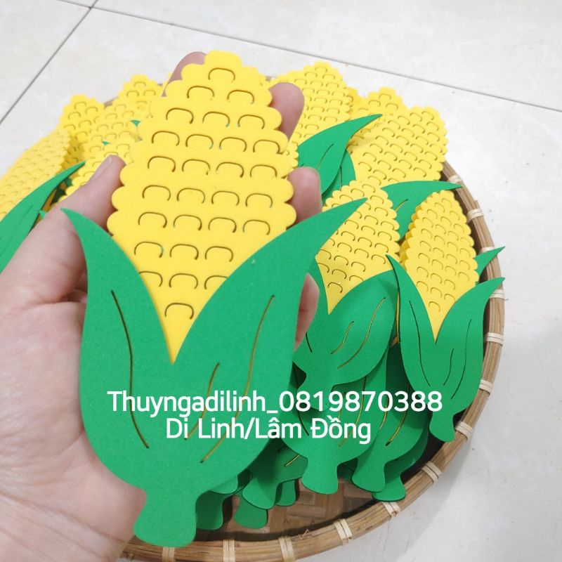 Sét 3 trái bắp mút xốp 5 ly mầm non