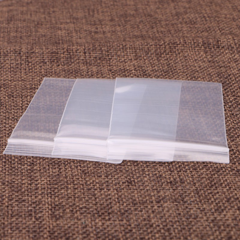 Set 100 Túi Zip Trong Suốt 8 Kích Cỡ Có Thể Tái Sử Dụng