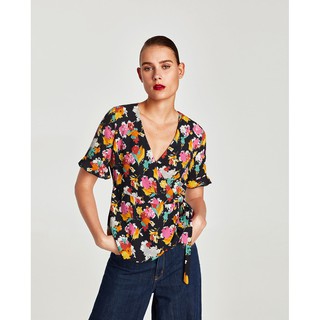 Sơ mi nữ Zara ngắn tay