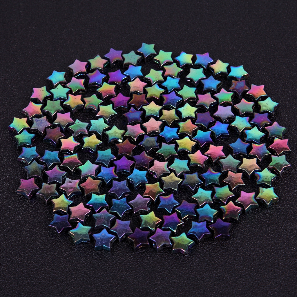 Bộ 100 Hạt Xỏ Lỗ Acrylic Làm Trang Sức