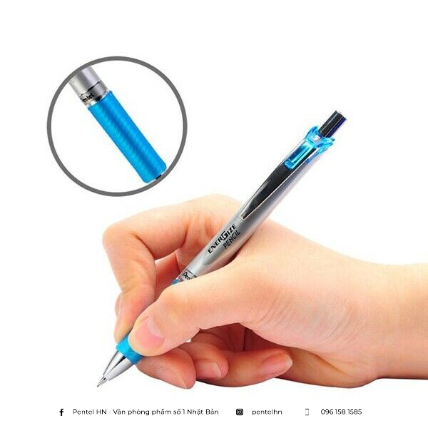 Bút Chì Kim Pentel ENERGIZE Pencil PL75 0.5mm | Thiết Kế Sang Trọng | Tay Cầm Chống Trơn Trượt