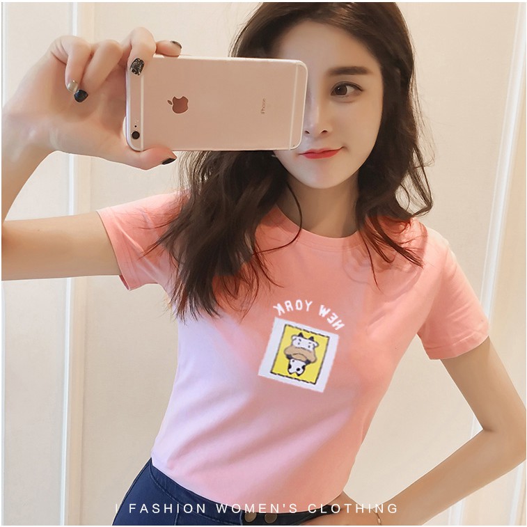 Áo thun thái thêu hình áo thun nữ form vừa | BigBuy360 - bigbuy360.vn