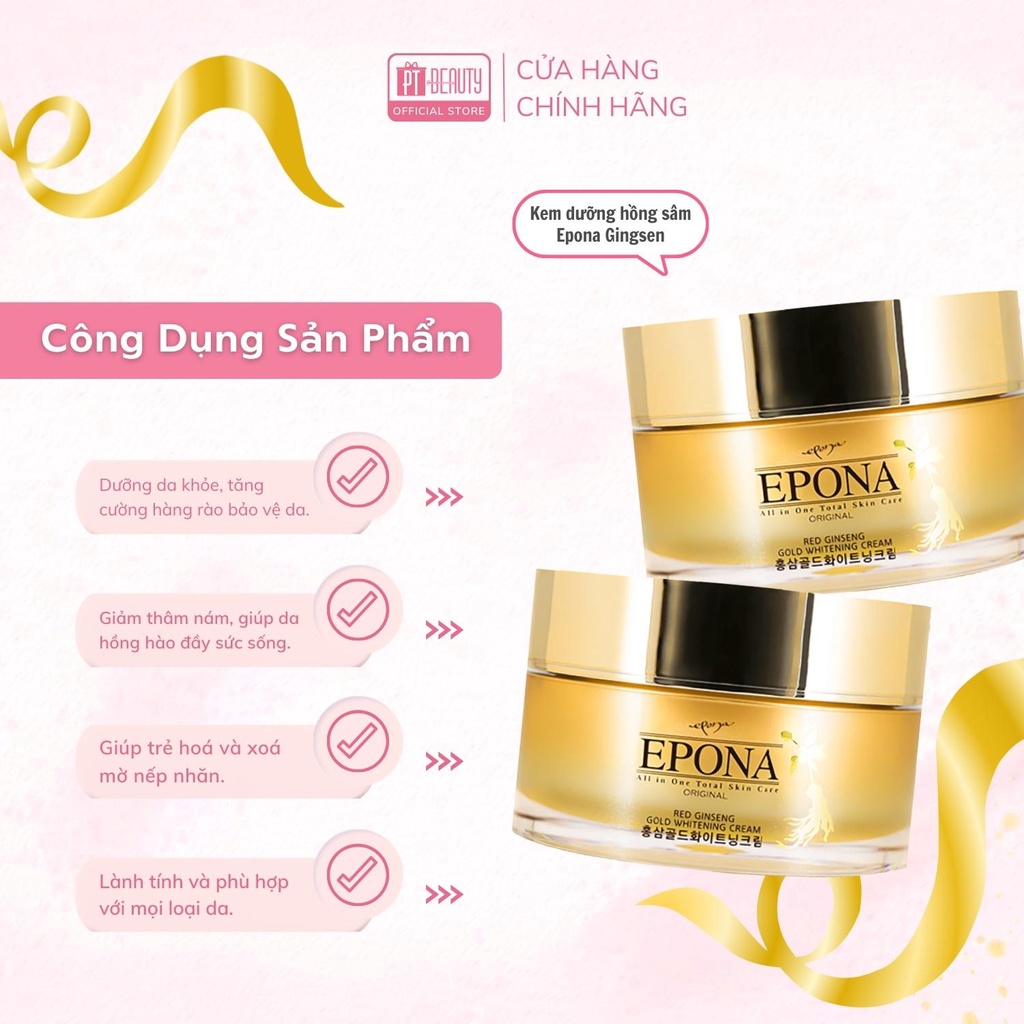 Kem dưỡng nâng tone căng bóng, chống lão hóa, trắng da EPONA 50ml