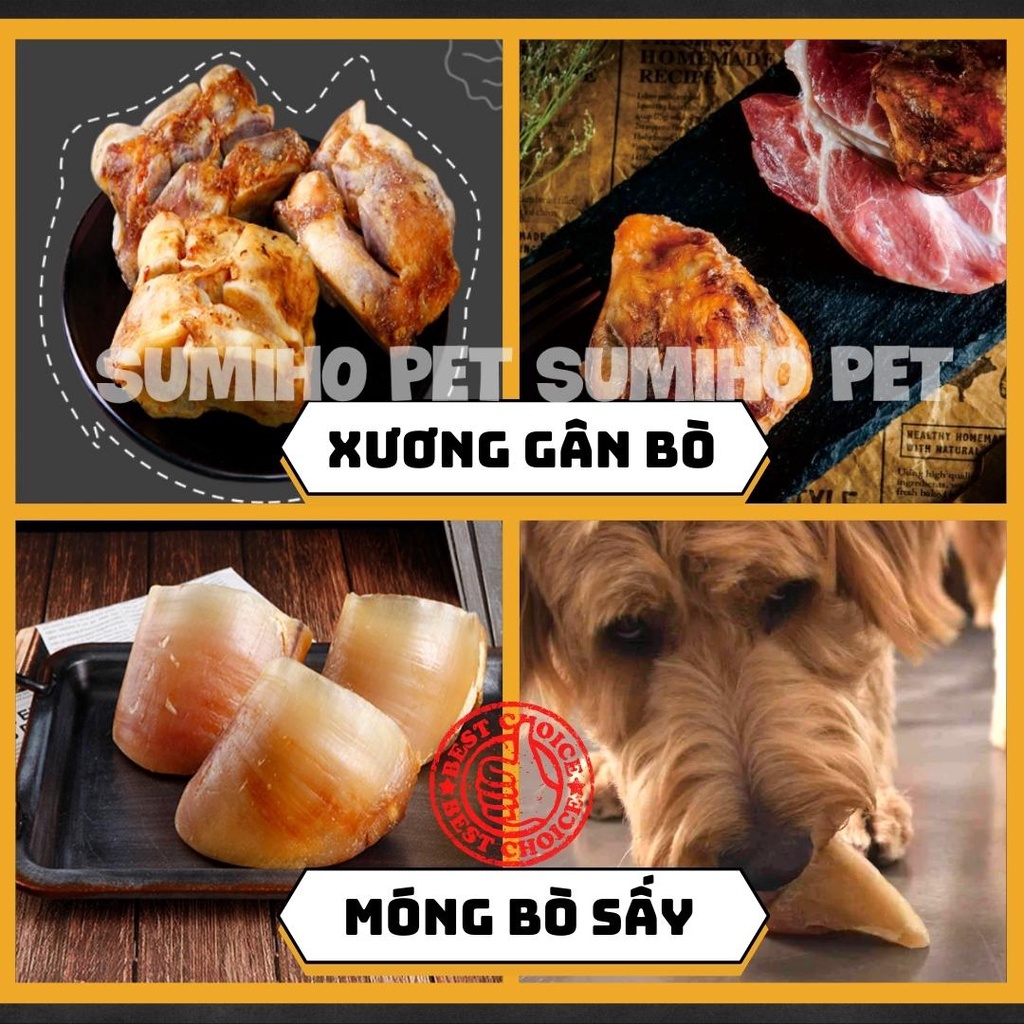 Xương gặm sạch răng cho chó (xương bánh chè, sụn gối, cổ vịt sấy) xương thưởng cho chó