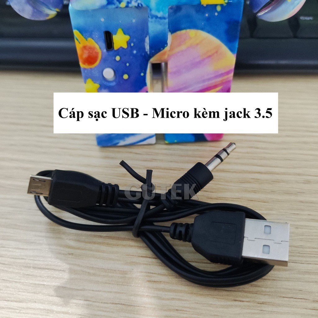 Loa bluetooth Bearbrick không dây mini nghe nhạc trầm ấm cắm USB thẻ nhớ - Gutek LS-02B