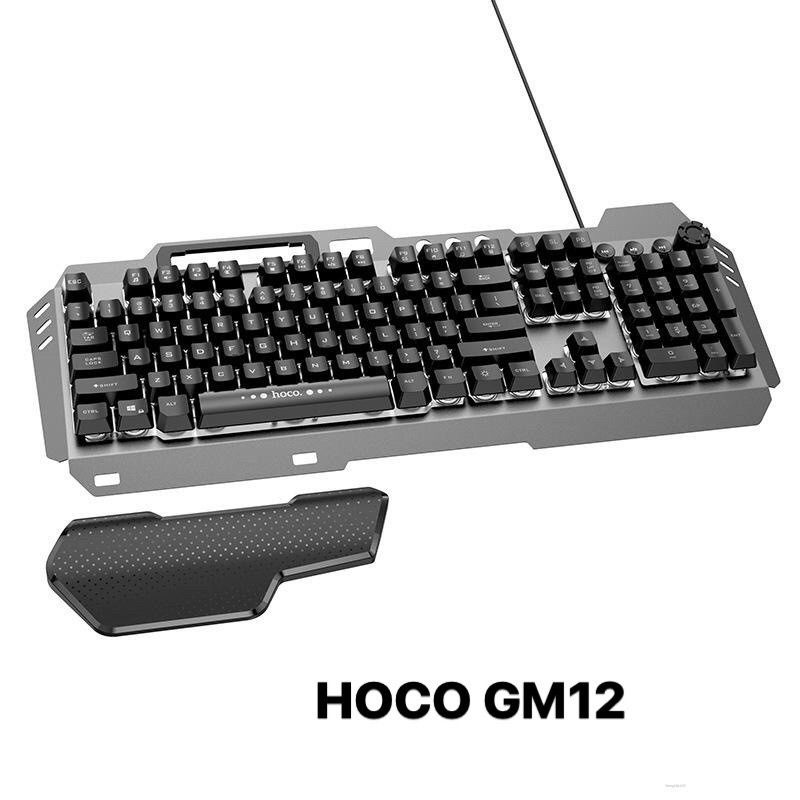 Bộ Bàn Phím Và Chuột Gaming Hoco GM12 Chơi Game Có Dây - Có Đèn Nền LED RGB Tùy Chỉnh