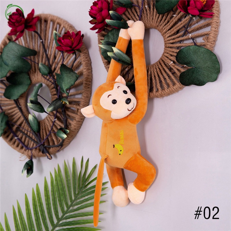 Khỉ nhồi bông mềm mại 45cm dùng giữ rèm cửa trang trí nhà cửa tùy chọn màu sắc