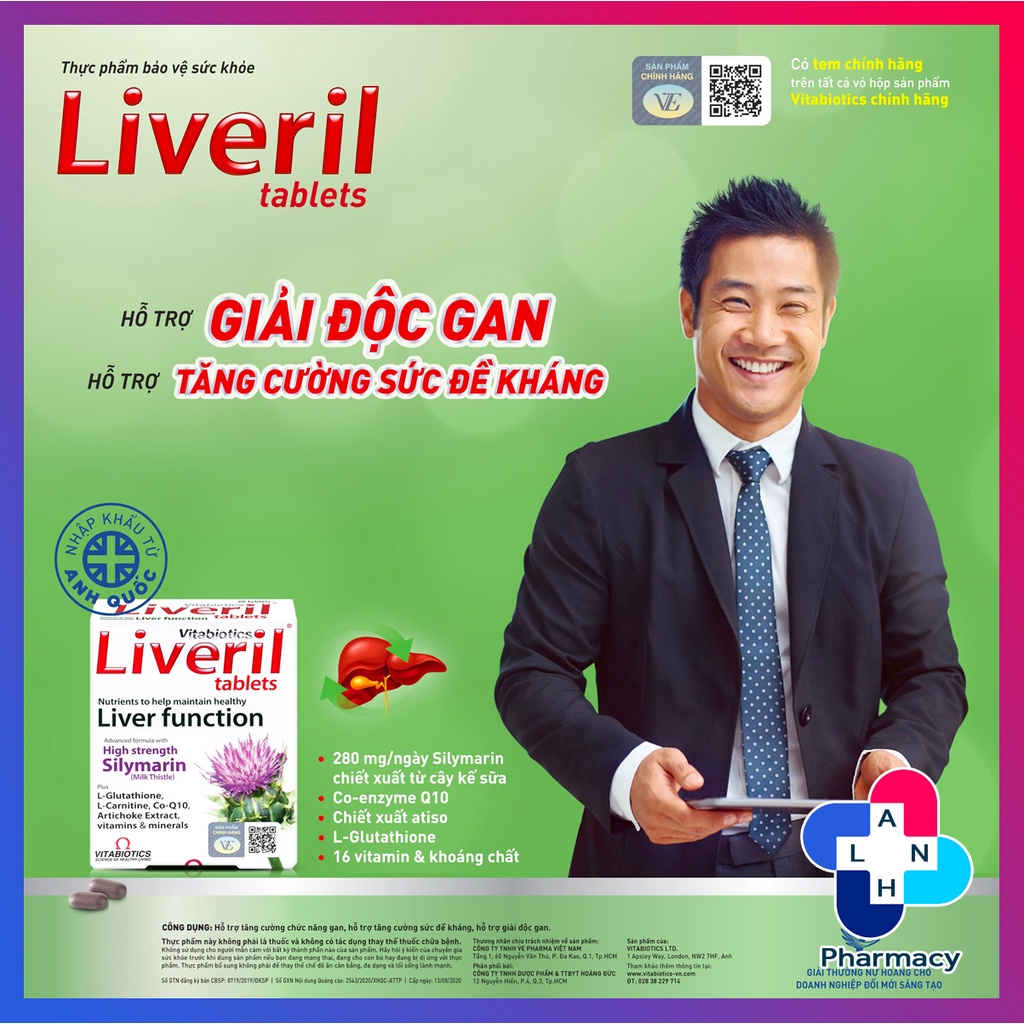 LIVERIL Tablets  Giải độc gan, tăng cường sức đề kháng.