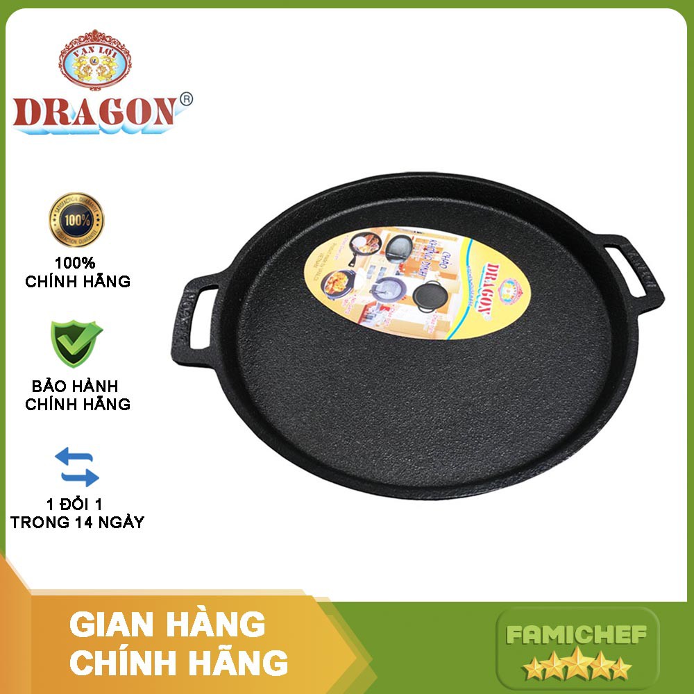 Chảo gang chống dính đổ bánh xèo Dragon D051 22cm