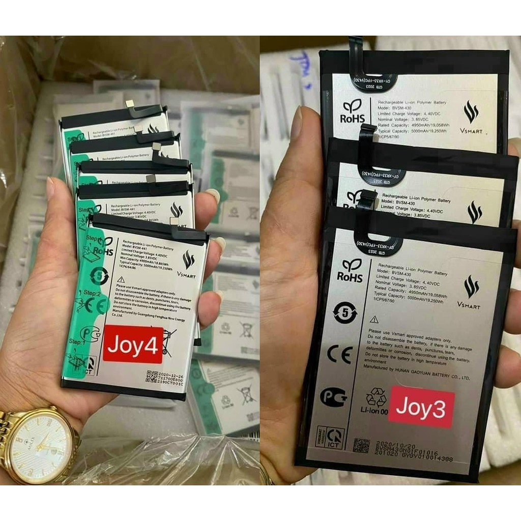 Pin Vsmart Zin Linh Kiện Chính Hãng Đủ Các Model máy: Aris,Aris Live, Live 4, Active 3, Joy 3, Joy 4, Star 3, Bee 3...