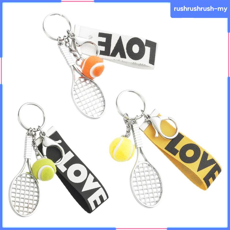 Móc Khóa Hình Vợt Tennis Màu Vàng Dễ Thương