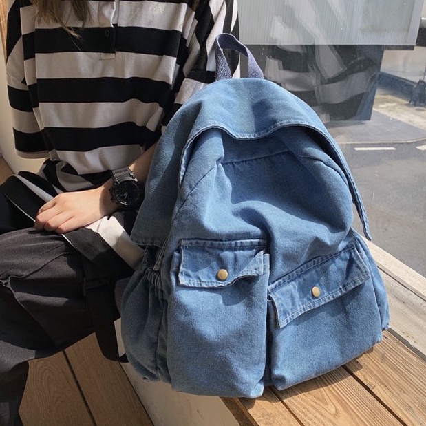 (FREESHIP) BALO JEAN DIMIN NAM NỮ MORI ALL-MATCH CANVAS ĐỰNG LAPTOP PHONG CÁCH ULZZANG NHIỀU NGĂN