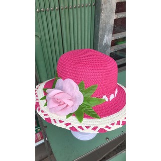 Mũ,nón vành rộng phối hoa cho bé