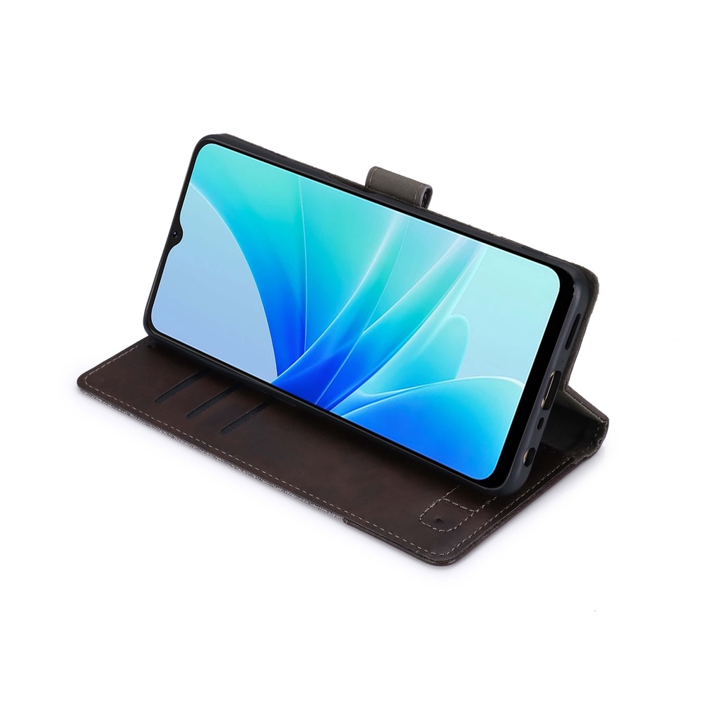 Vỏ Bao Da Điện Thoại Kiểu Ví Tiền Cho Oppo A57 A77S 4G A77 5G 2022 A16 Reno 7 8 Pro 4G 5G