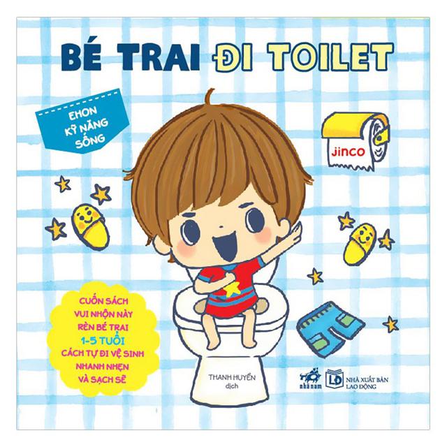 Sách - Ehon kỹ năng sống - bé trai đi toilet