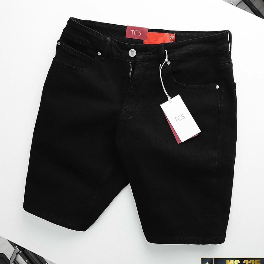quần short jean nam trơn đen trắng cao cấp-chất jean bò co giãn đẹp hàng chuẩn shop bao đổi trả KAYSTORE