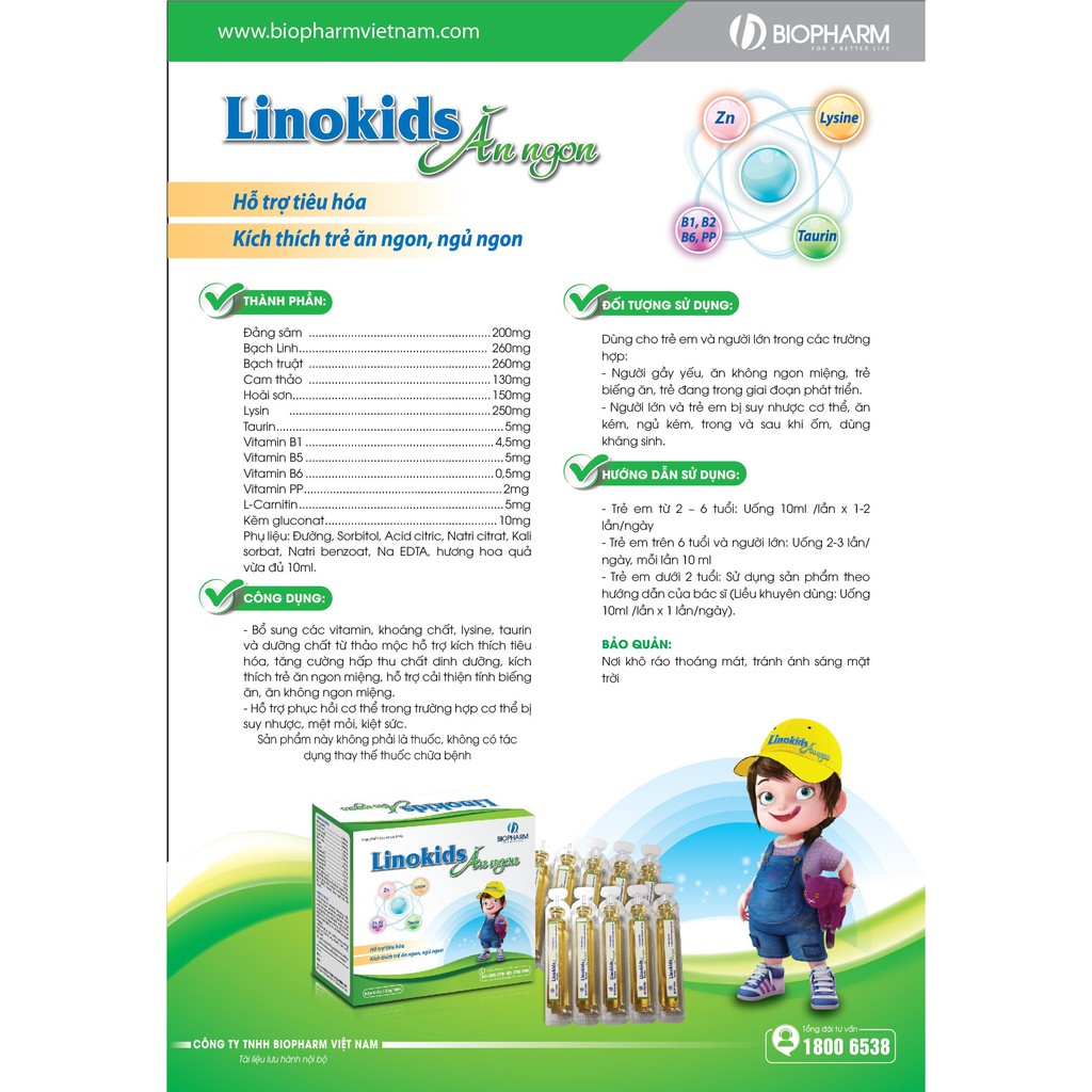 Linokids Ăn Ngon - Bé ăn ngon, tiêu hóa khỏe