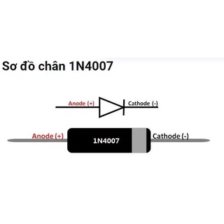 Linh kiện diode IN4007, diode 1N4007 (bộ 5 con)