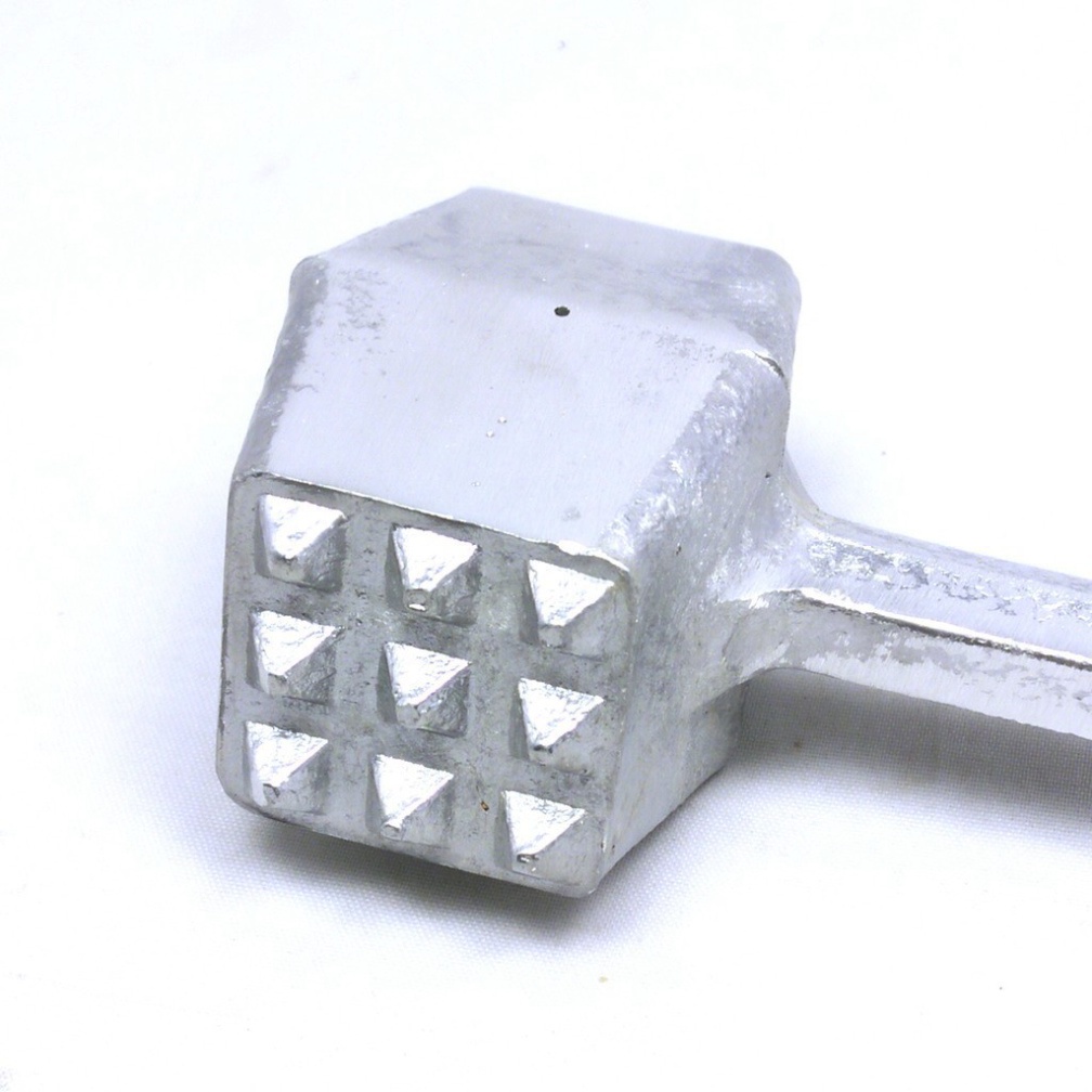 Búa Đập Thịt, Giã Gừng Tỏi, Đập Đá, Màu Bạc Bằng Nhôm Đúc 2 Mặt - Duonghieu6789