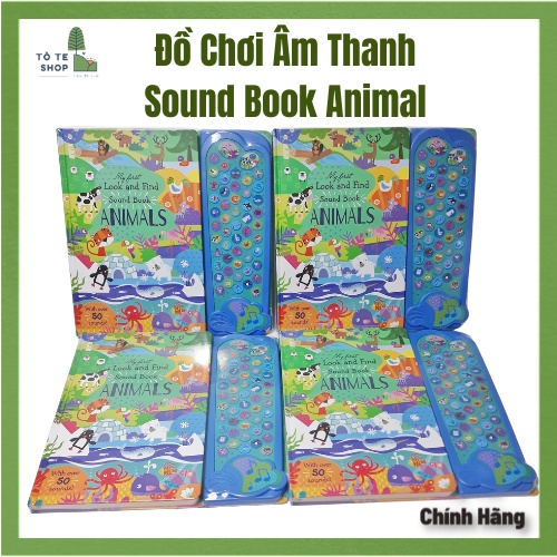 Đồ chơi âm thanh 50 nút kèm hình ảnh chủ đề Động vật Animals, My First Look and Find Sound Book Animals