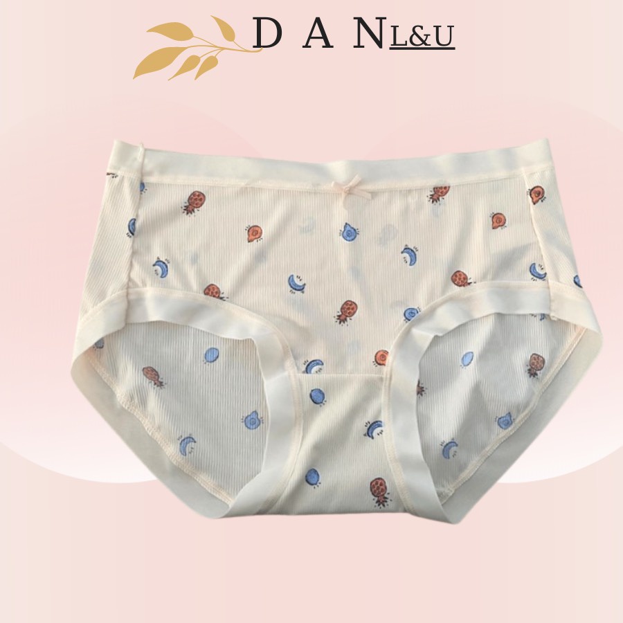 Quần Lót Cotton Thun Mềm Mịn Mát Lịm Họa Tiết Xinh Xắn DAN L&amp;U 012