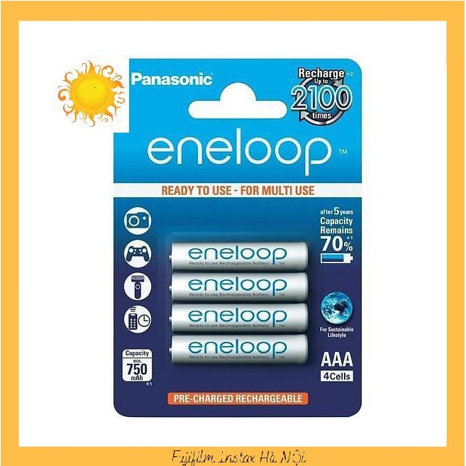 Pin Panasonic Eneloop AAA 750mAh (2100 lần )