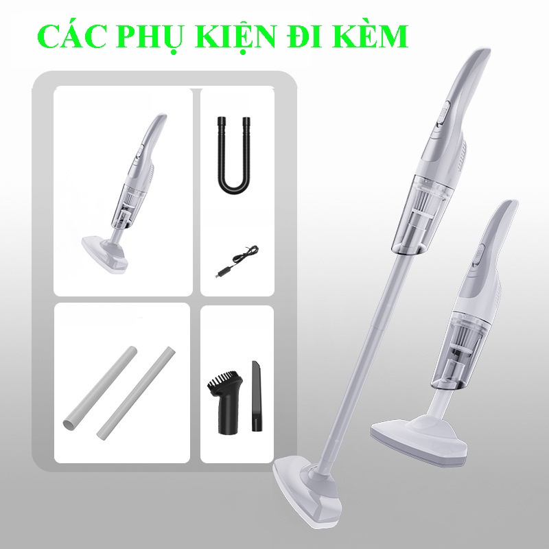 MHB 18 , Máy hút bụi cầm tay không dây, hút lông chó, lông mèo, vệ sinh bàn phím , hút bụi giường, ô tô lực hút 12000PA