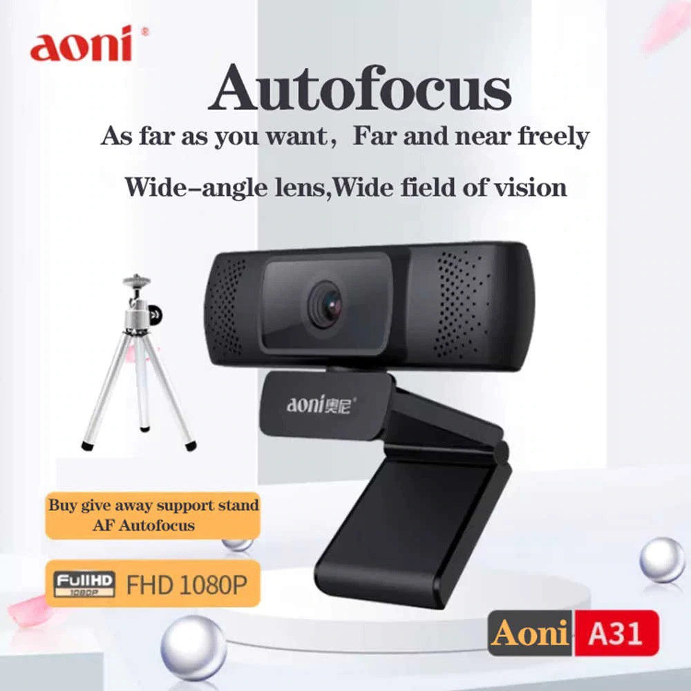 Webcam kèm micro họp hội nghị trực tuyến | Aoni A30 (FullHD 1080p 30fps, Góc Rộng 92°, tự động lấy nét) | BigBuy360 - bigbuy360.vn