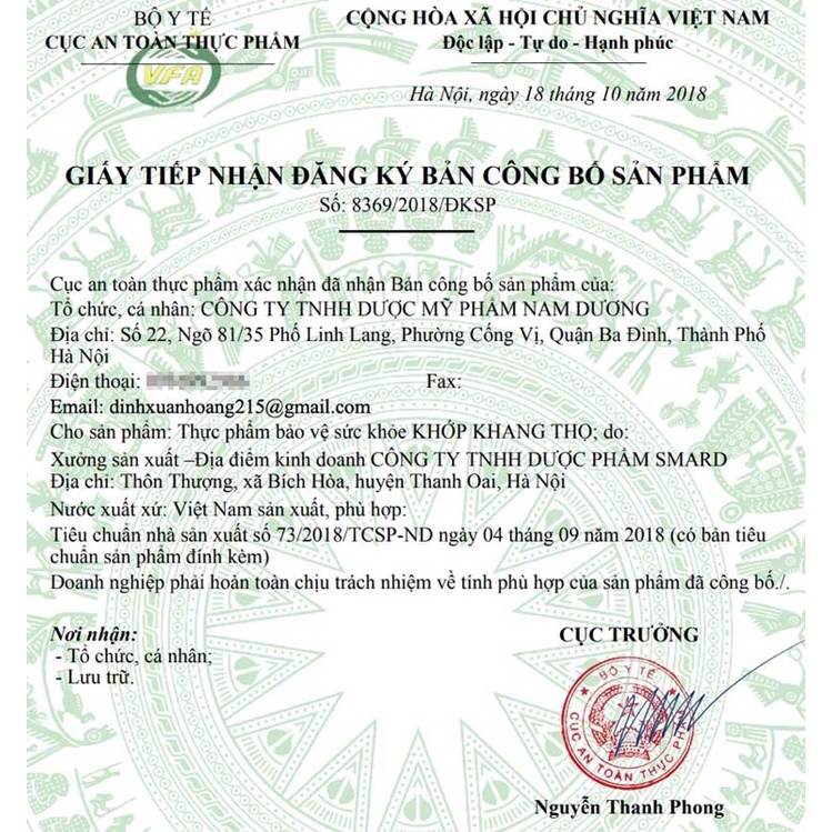Khớp Khang Thọ - Hỗ trợ giảm viêm khớp, giảm đau xương khớp, tê nhức tay chân