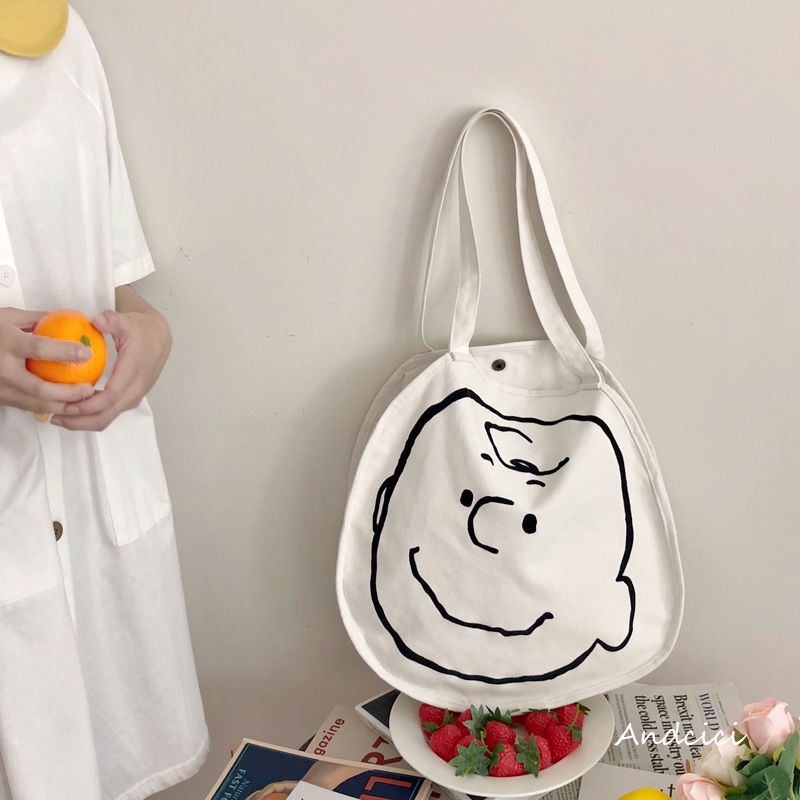 Túi Xách Canvas Đeo Vai Phong Cách Hàn Quốc Cho Nữ