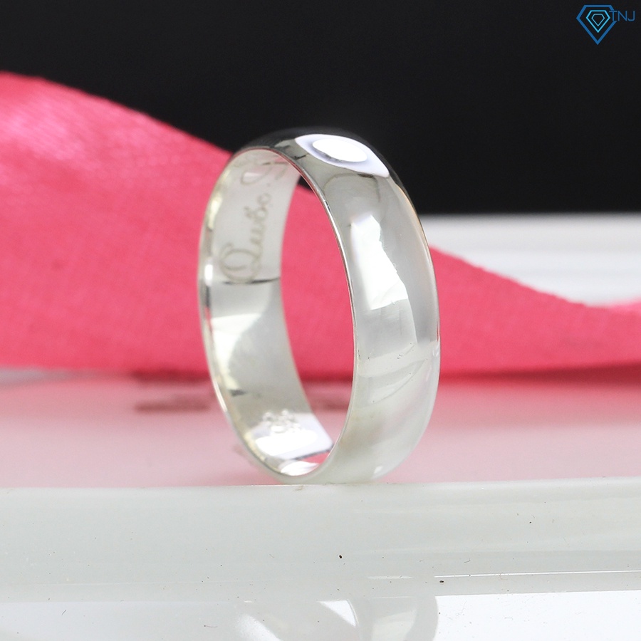 Nhẫn nam bạc thật tròn trơn cá tính khắc tên theo yêu cầu NNA0202 - Trang Sức TNJ