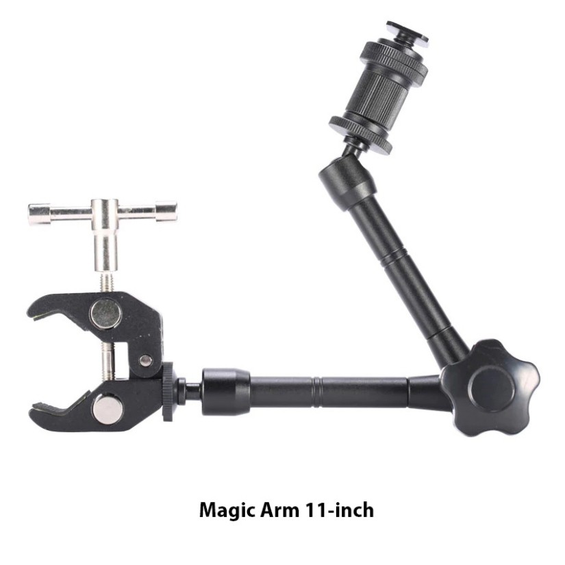 Magic arm khớp tay nối đa năng 11 INCH và kẹp càng ghi đông kim loại