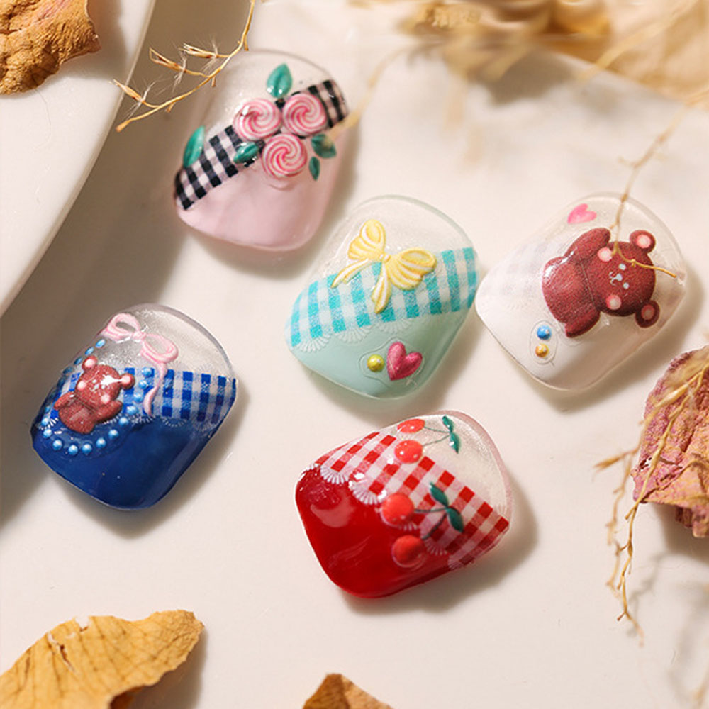 [Hàng mới về] Hình dán móng 3D trang trí nghệ thuật dễ thương phong cách Nhật Bản