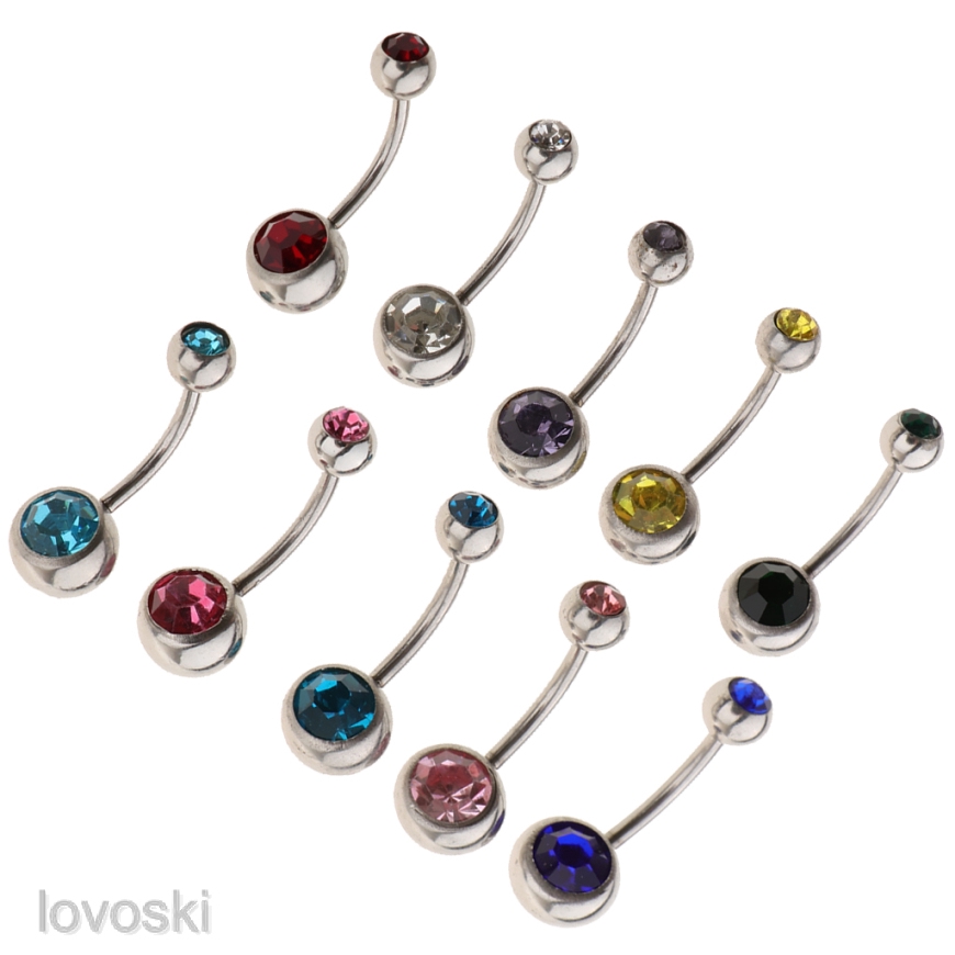 Bộ 10 Khuyên RốN ĐíNh Đá Xinh XắN 18g