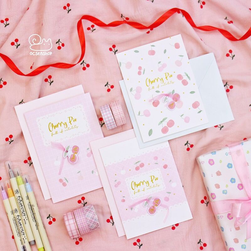 Thiệp Cherry pie (Ocsenshop)