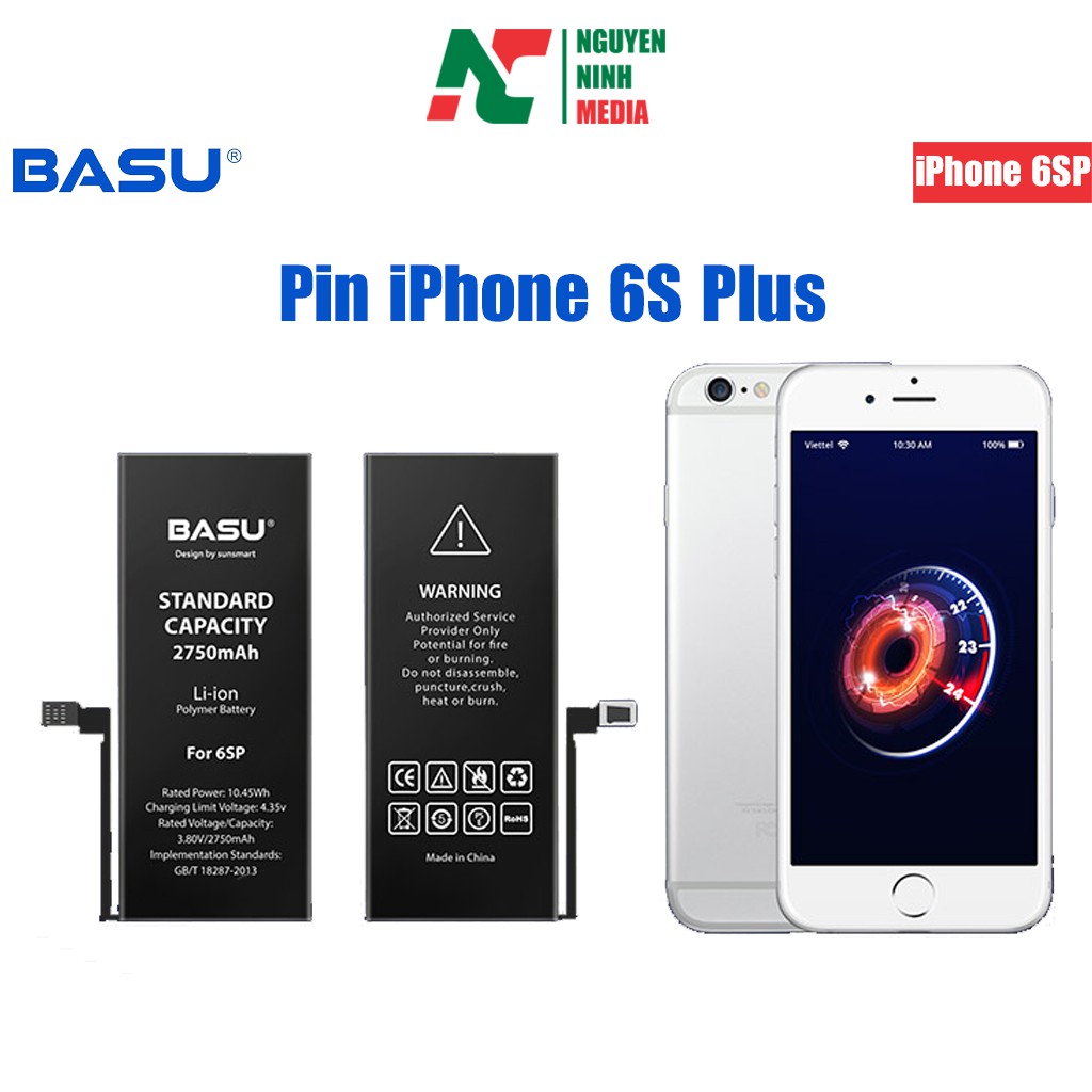 Pin iPhone 6S Plus Chính Hãng BASU Dung Lượng Pin 2750mAh - Bảo Hành Chính Hãng Lỗi 1 Đổi 1