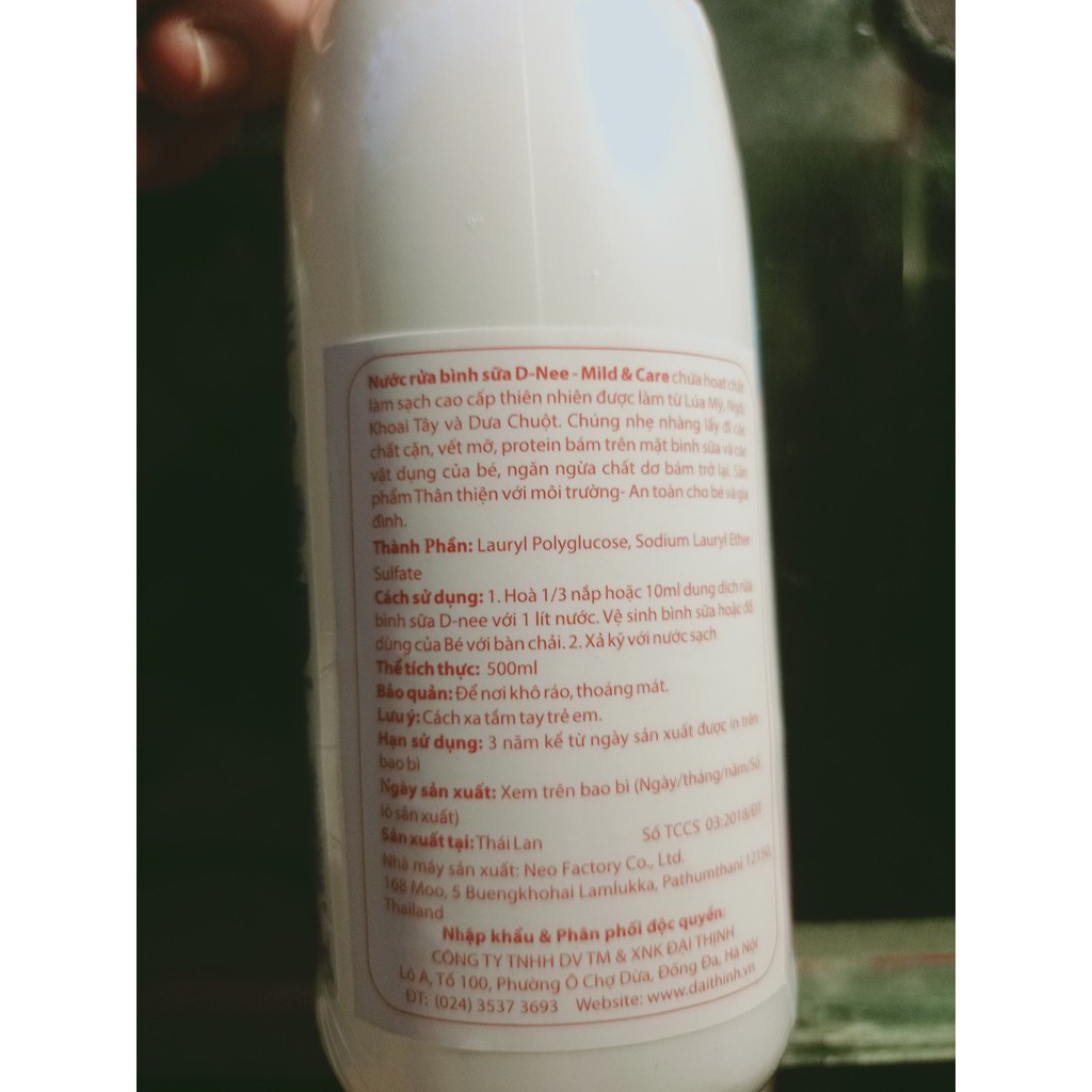 Nước rửa bình sữa Dnee 500ML