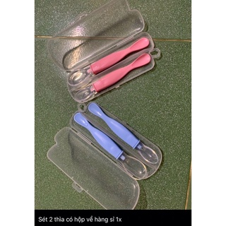 Hộp 2 thìa silicon cho bé