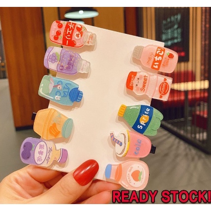 Kẹp tóc mái hình chai nước ngọt xinh xắn không làm tổn thương tóc dễ phối đồ