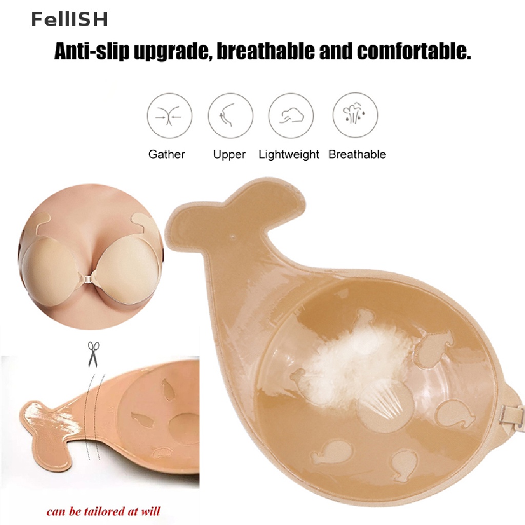 [Fel] Self Adhesive Dolphin Bra Sexy Backless Invisible Strapless Bralette Underwear COD