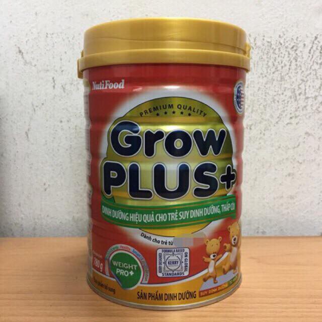 Sữa Nutifood Grow plus đỏ cho trẻ suy dinh dưỡng thấp còi loại 780g